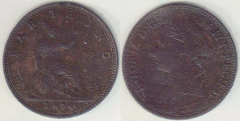 1874 H Great Britain Farthing A003574